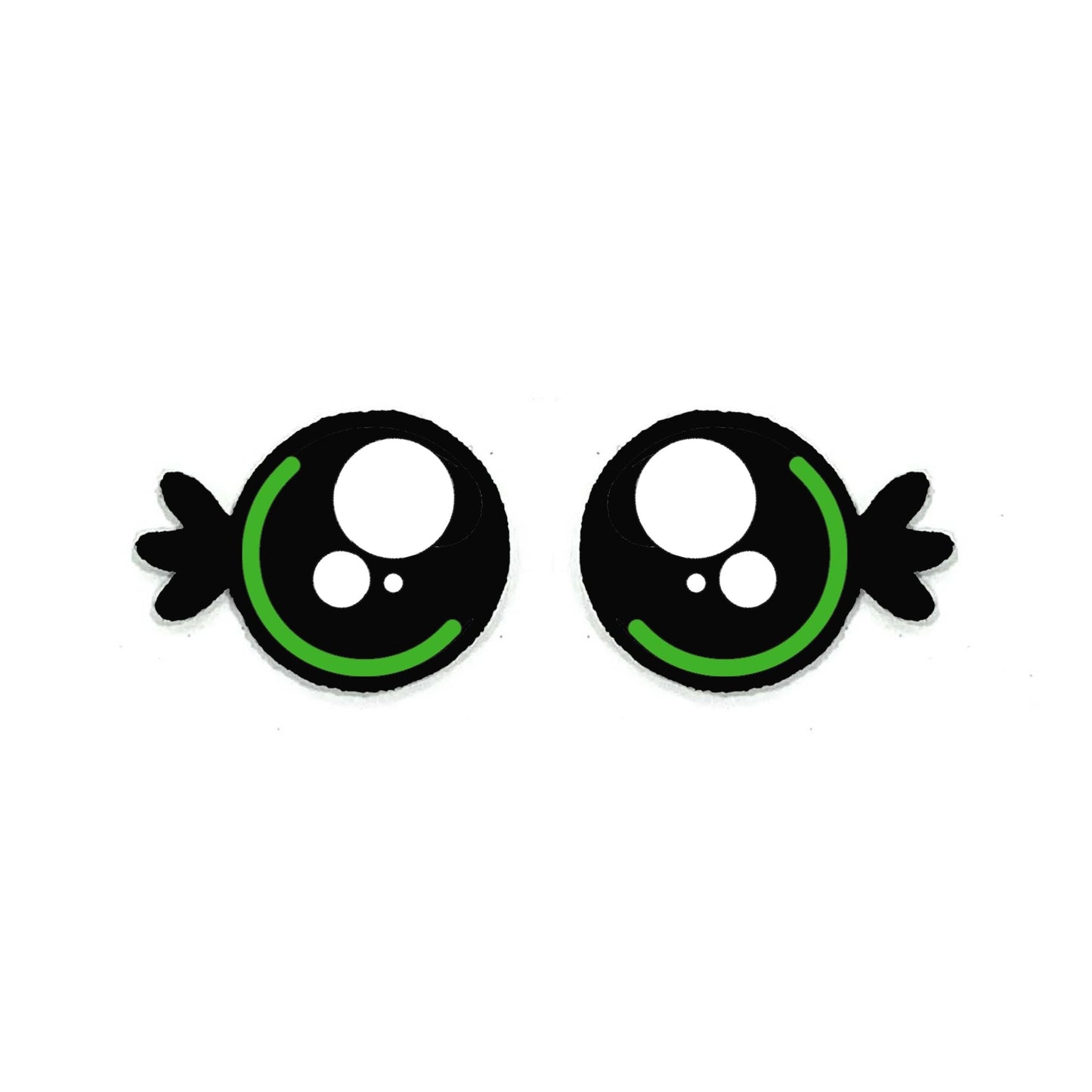 6 Pack of Round Felt Eyes for Amigurumi with Lashes, Rainbow, Round Eyes, Kawaii, Crochet Multiple Sizes Available