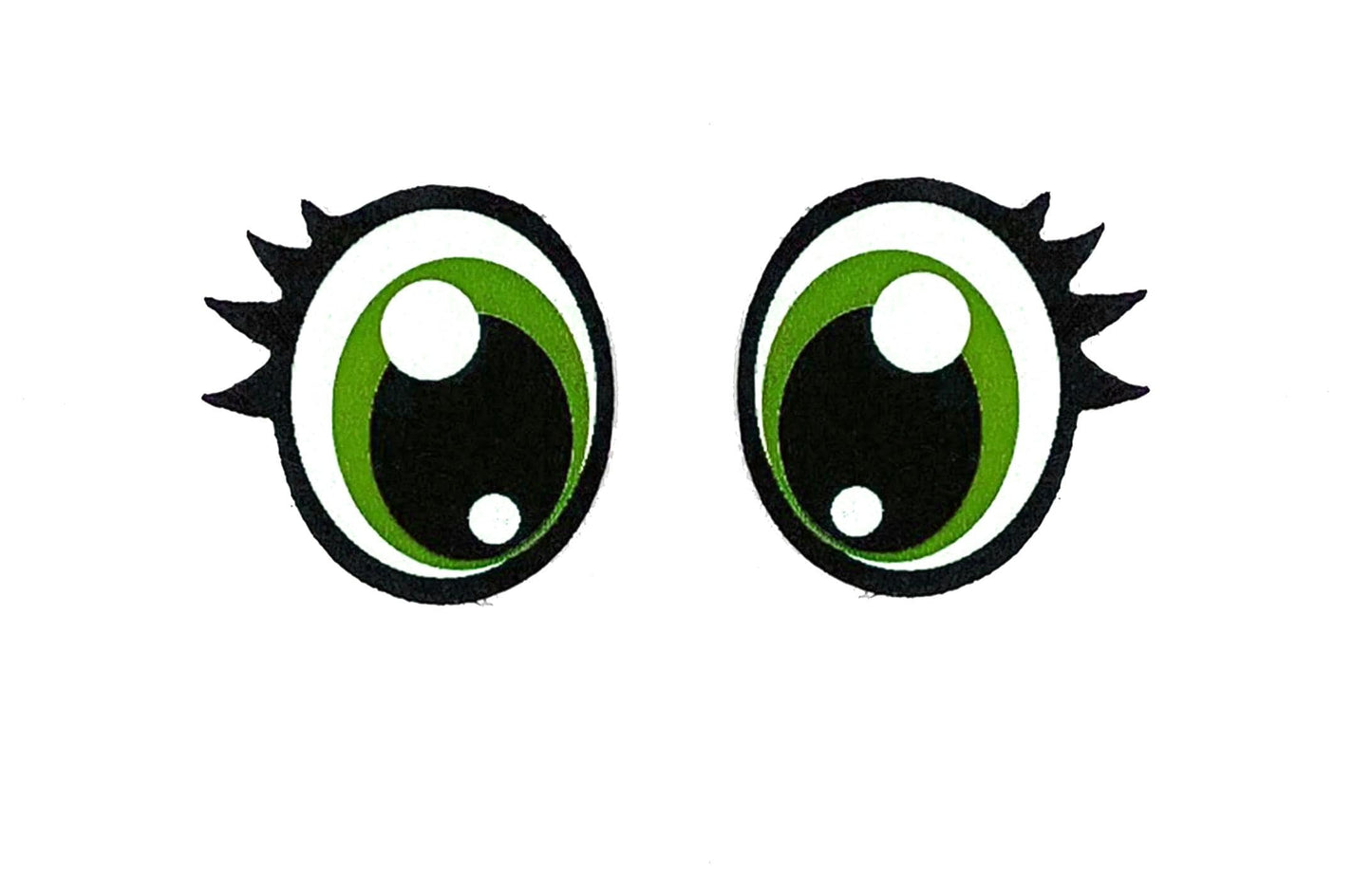 3 Pack of Oval Glitter Felt Eyes for Amigurumi with Lashes, Kawaii, Multicolor, Crochet, Plushie Multiple Sizes Available