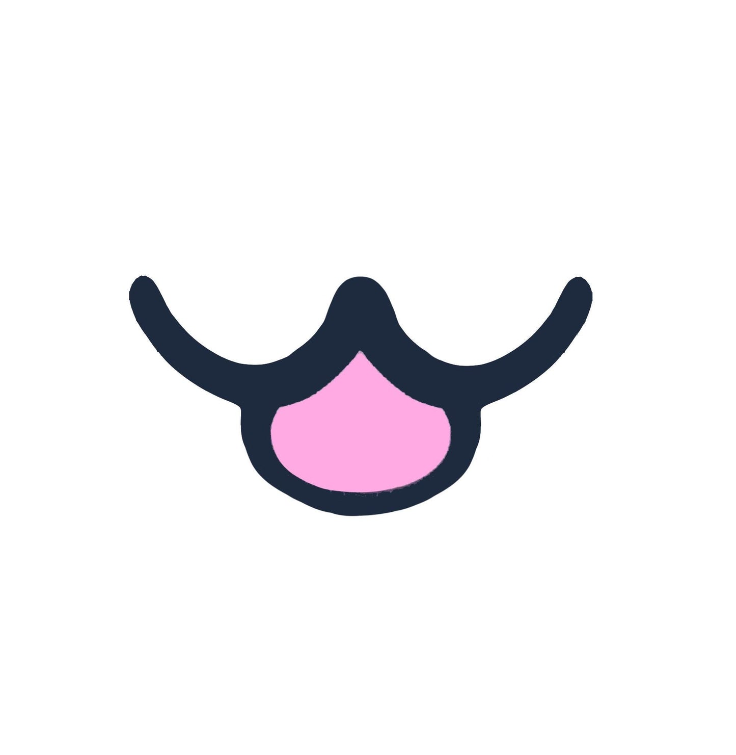 6 Pack Animal felt Faces Nose Mouth Combo for Amigurumi, Animal Tongue, Multiple Sizes Available