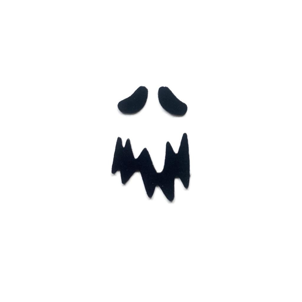 3 Pack Ghost Felt Faces Nose Mouth Combo for Amigurumi Multiple Sizes Available