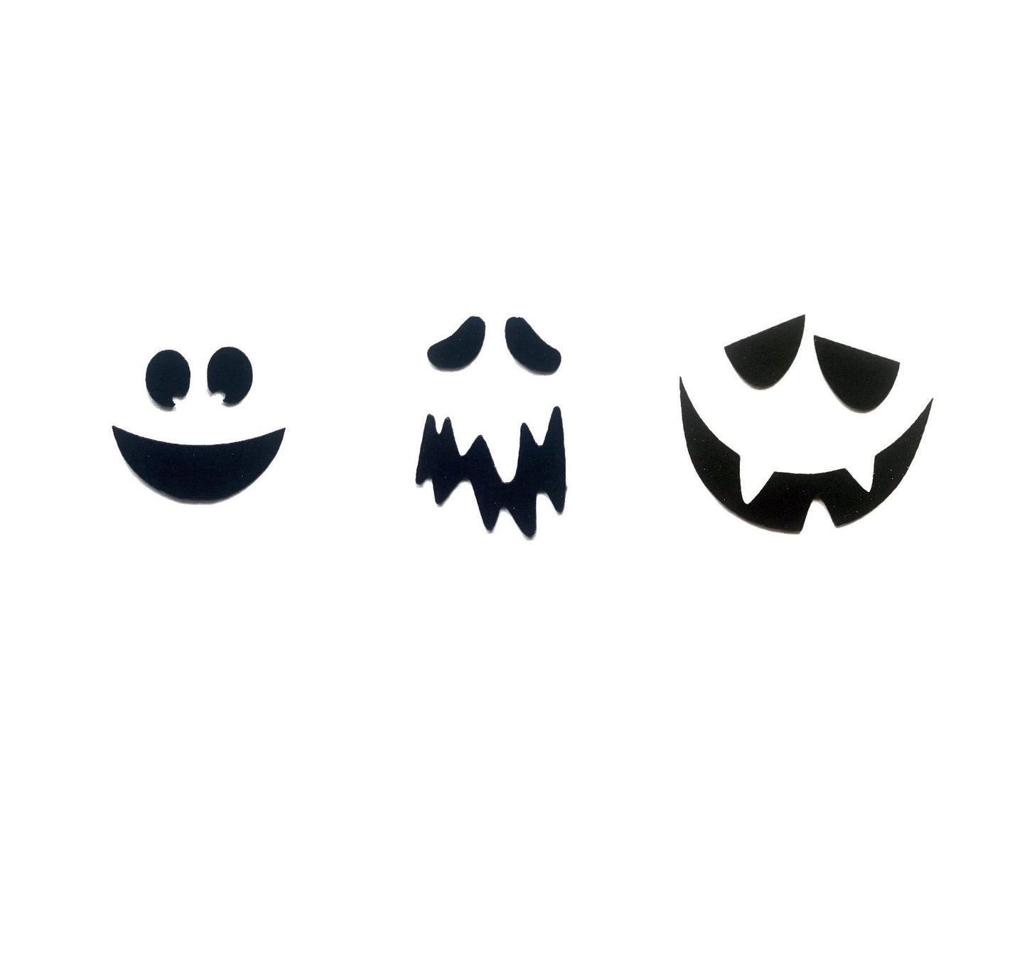 3 Pack Ghost Felt Faces Nose Mouth Combo for Amigurumi Multiple Sizes Available