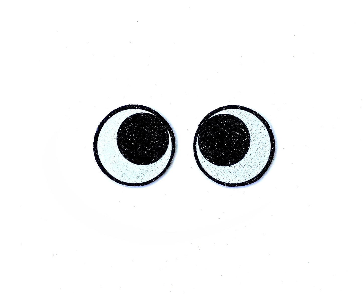 6 Pack of Round Glitter Kawaii Felt eyes For Amigurumi Multiple Sizes Available