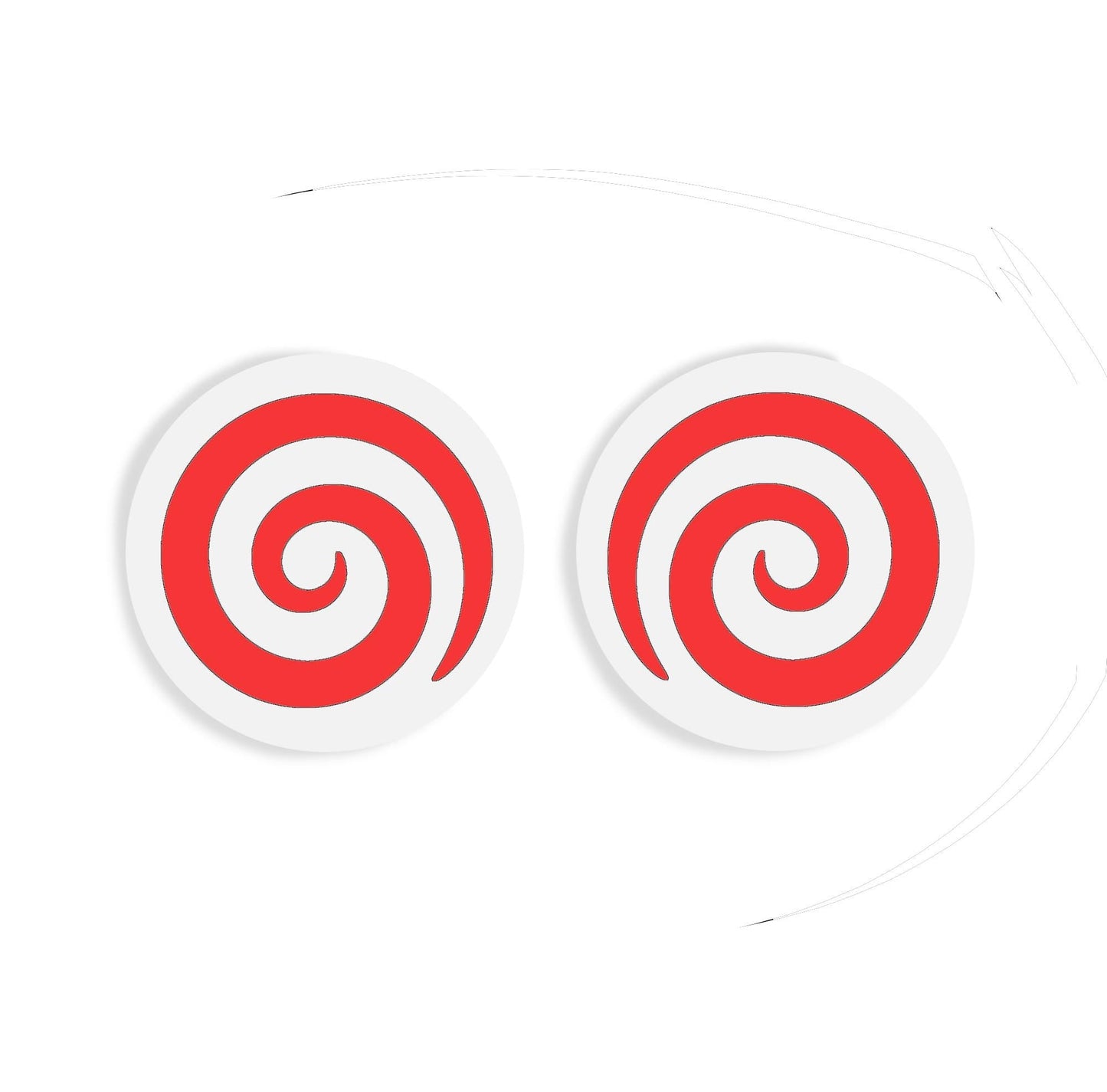 6 Pack of Round Evil Clown Felt Eyes for Amigurumi, Monster, Swirl, Multiple Sizes Available