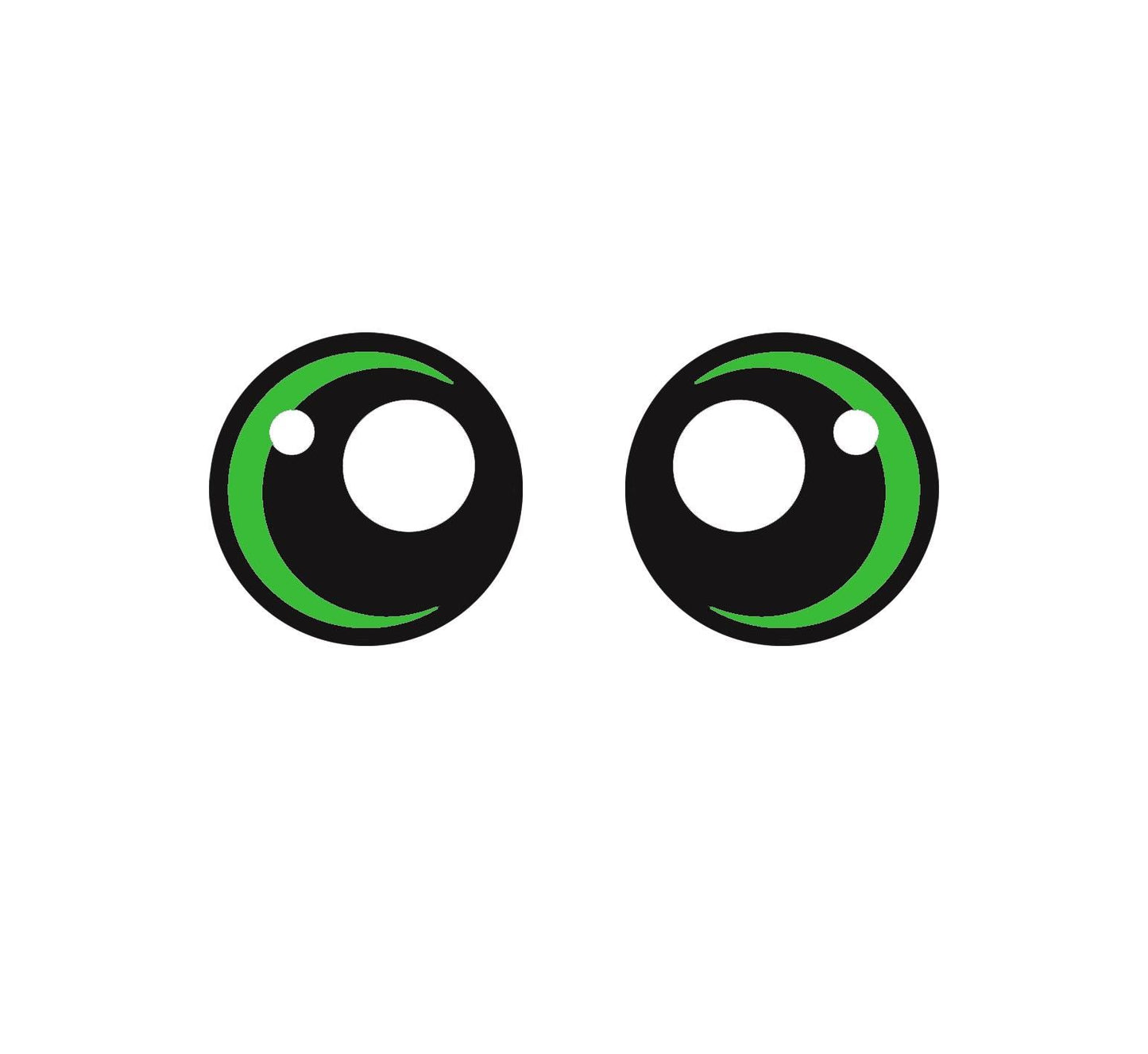 6 Pack of Round Kawaii Felt Eyes for Amigurumi Multiple Sizes Available