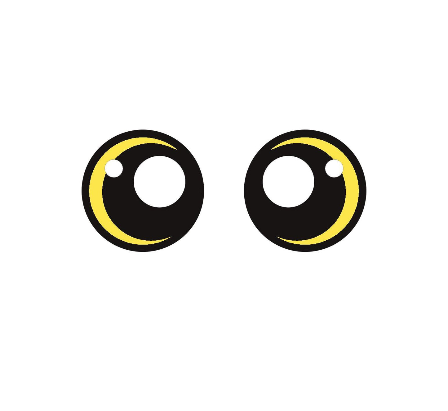 6 Pack of Round Kawaii Felt Eyes for Amigurumi Multiple Sizes Available
