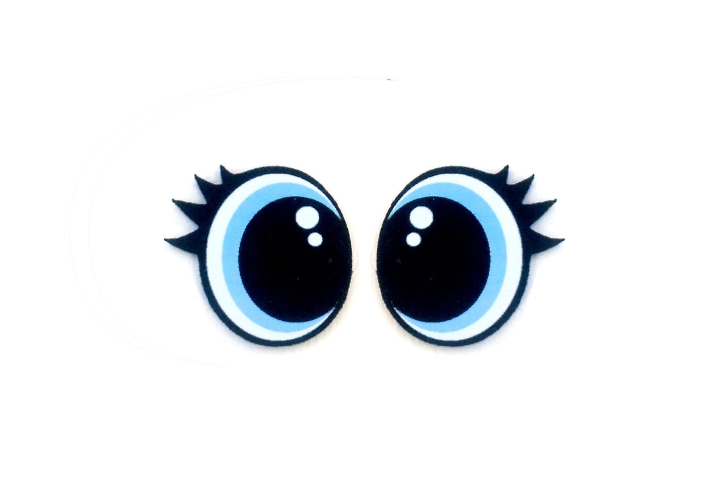 6 Pack of Oval Blue Felt Eyes For Amigurumi