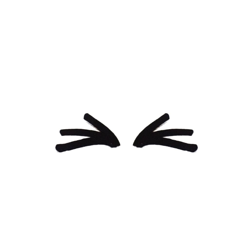 12 Pack of Squinting Felt Eyes Sleeping Eyelashes for Amigurumi Multiple Sizes Available