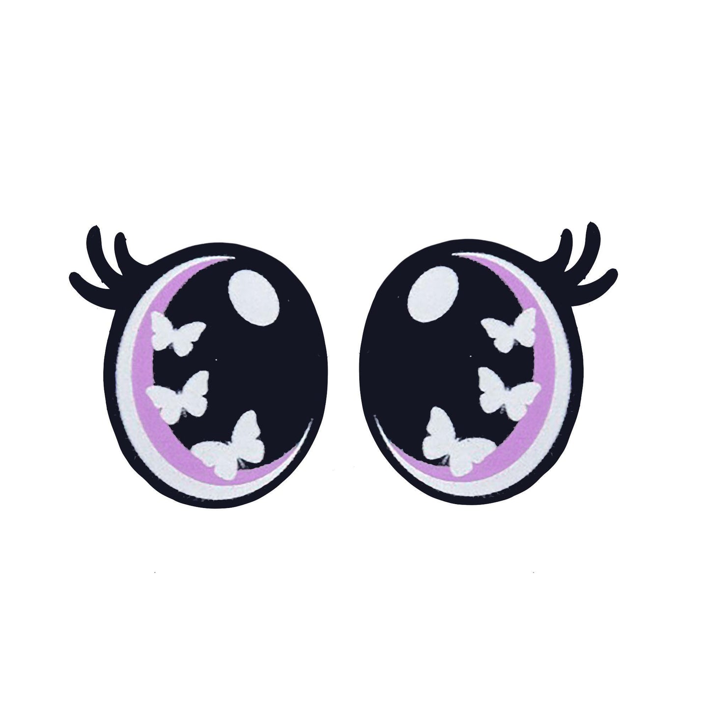 6 Pack of Oval Butterfly Felt Eyes for Amigurumi Multiple Sizes Available