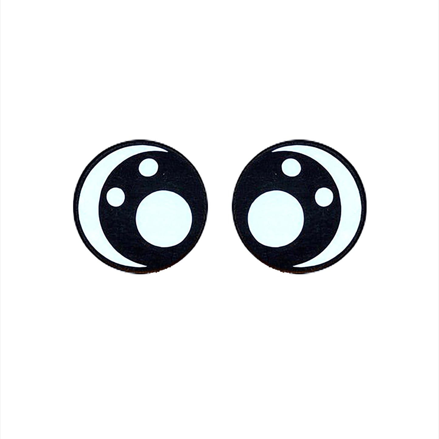 3 Pack of Round Kawaii Felt Eyes for Amigurumi Multiple Sizes Available