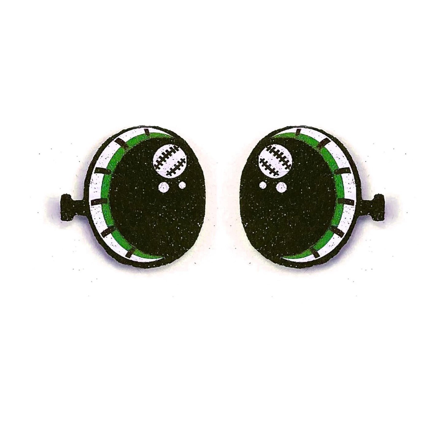 6 Pack of Halloween Monster Glitter Felt Eyes, Frankie, Multiple Sizes Available