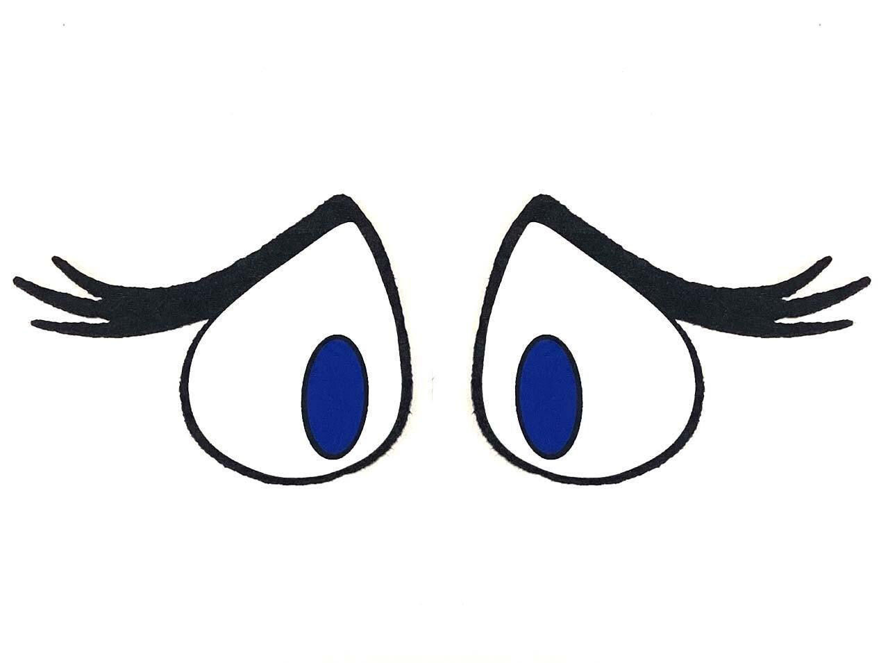 6 Pack of Retro Christmas Meanie Felt Eyes for Amigurumi Multiple Sizes Available