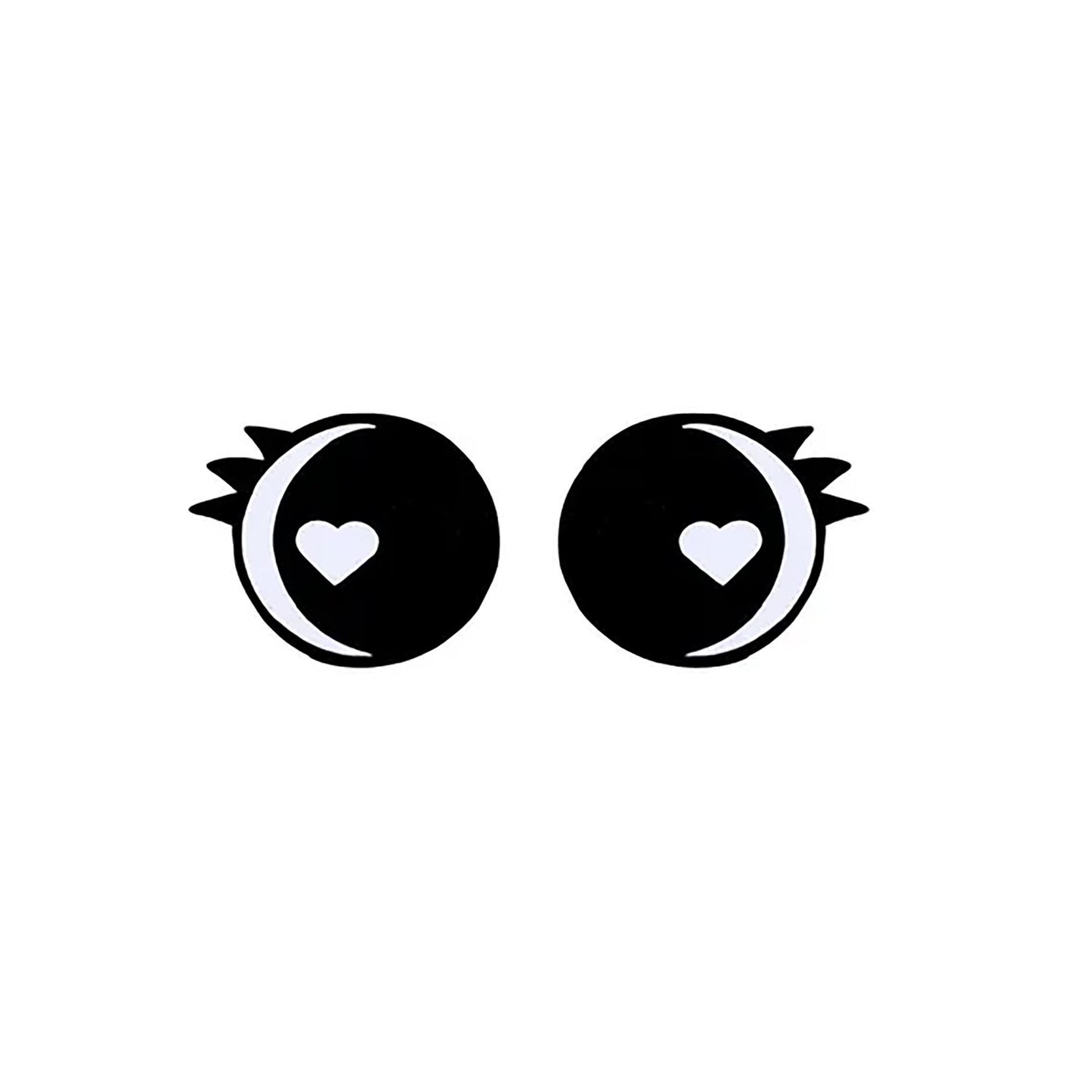 3 Pack of Kawaii Felt Eyes for Amigurumi, with Lashes, Multiple Sizes Available