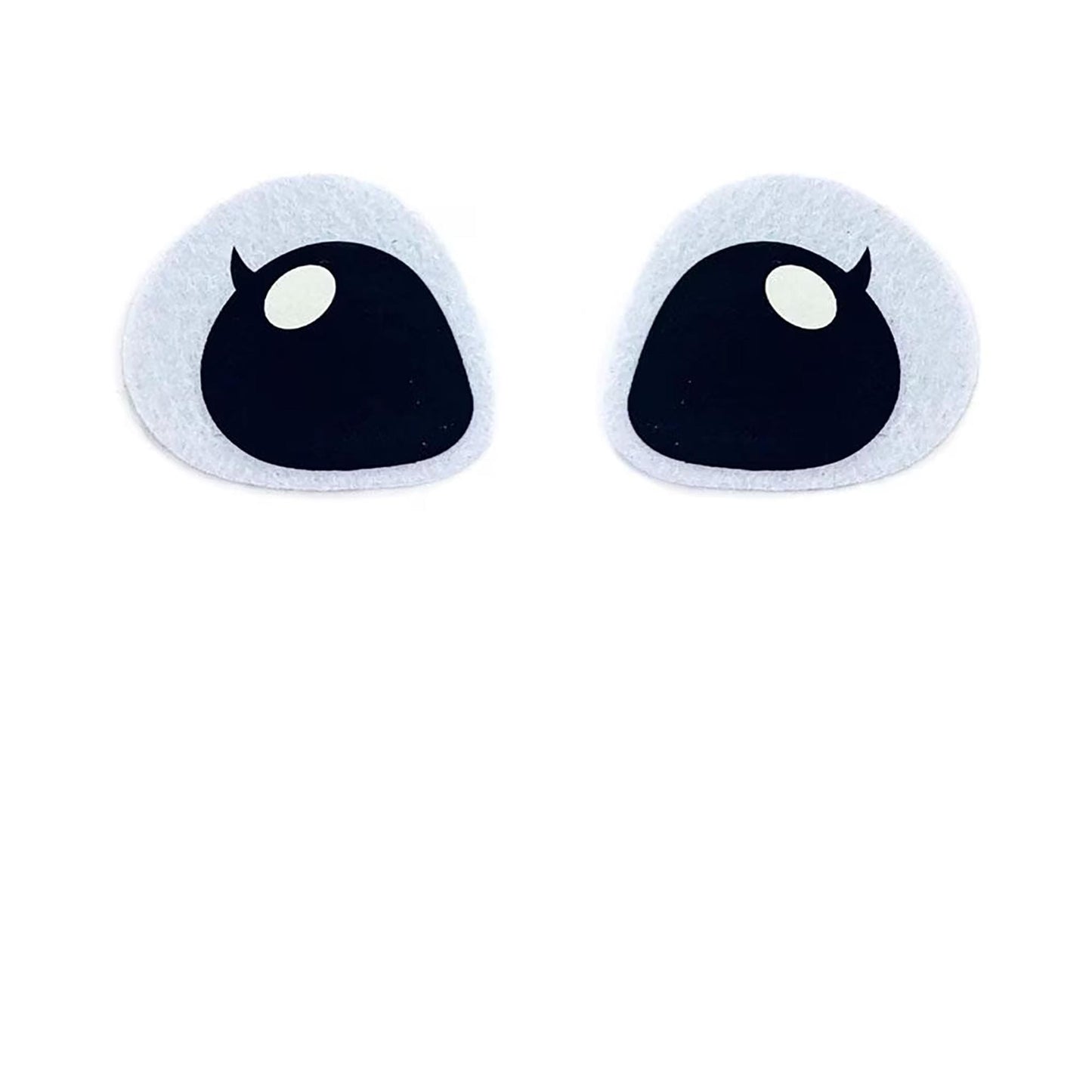 3 Pack of Blue Alien Felt Faces: Amigurumi, Crochet Plushie Eyes, Craft Supply