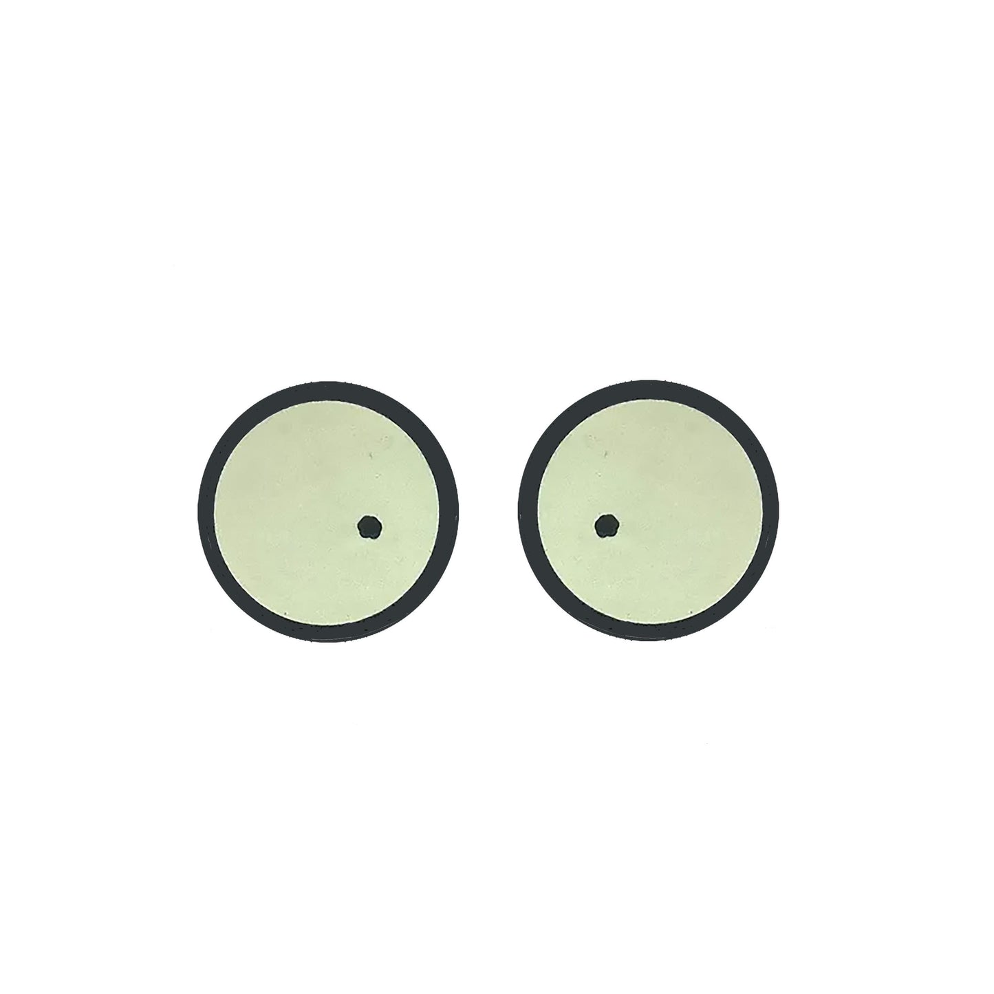 6 Pack of Round Pickle Guy Felt Eyes for Amigurumi Multiple Sizes Available