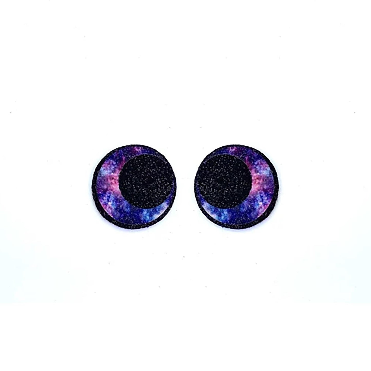 3 Pack of Round Glitter Felt eyes for Amigurumi Multiple Sizes Available