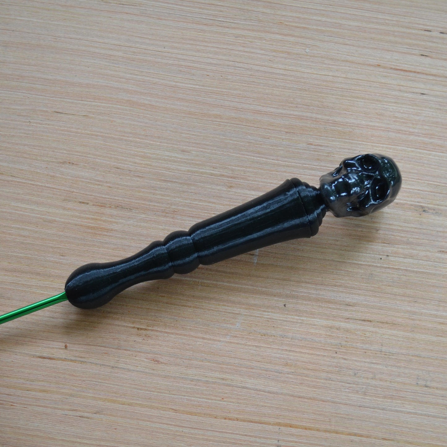Chunky Ergonomic Crochet Hook Handle, Skull, Tapered or Inline, Gift for Crocheter