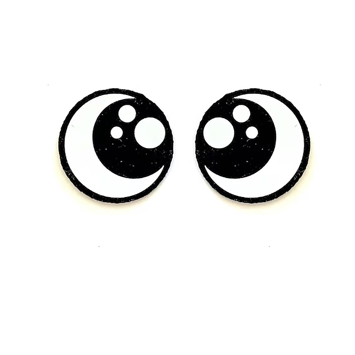 3 Pack of Round Kawaii Felt Eyes for Amigurumi, Crochet Plushies, Multiple Sizes Available