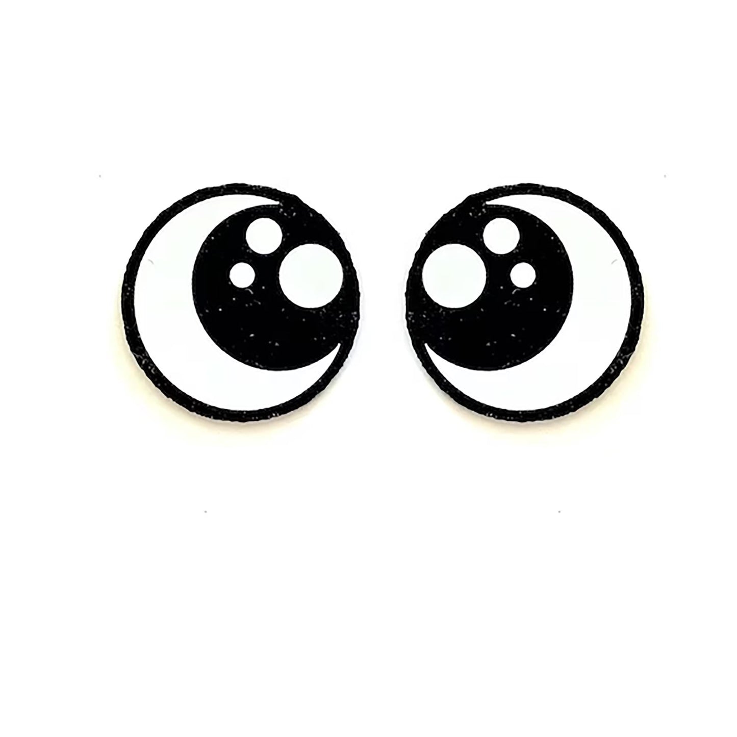 3 Pack of Round Kawaii Felt Eyes for Amigurumi, Crochet Plushies, Multiple Sizes Available