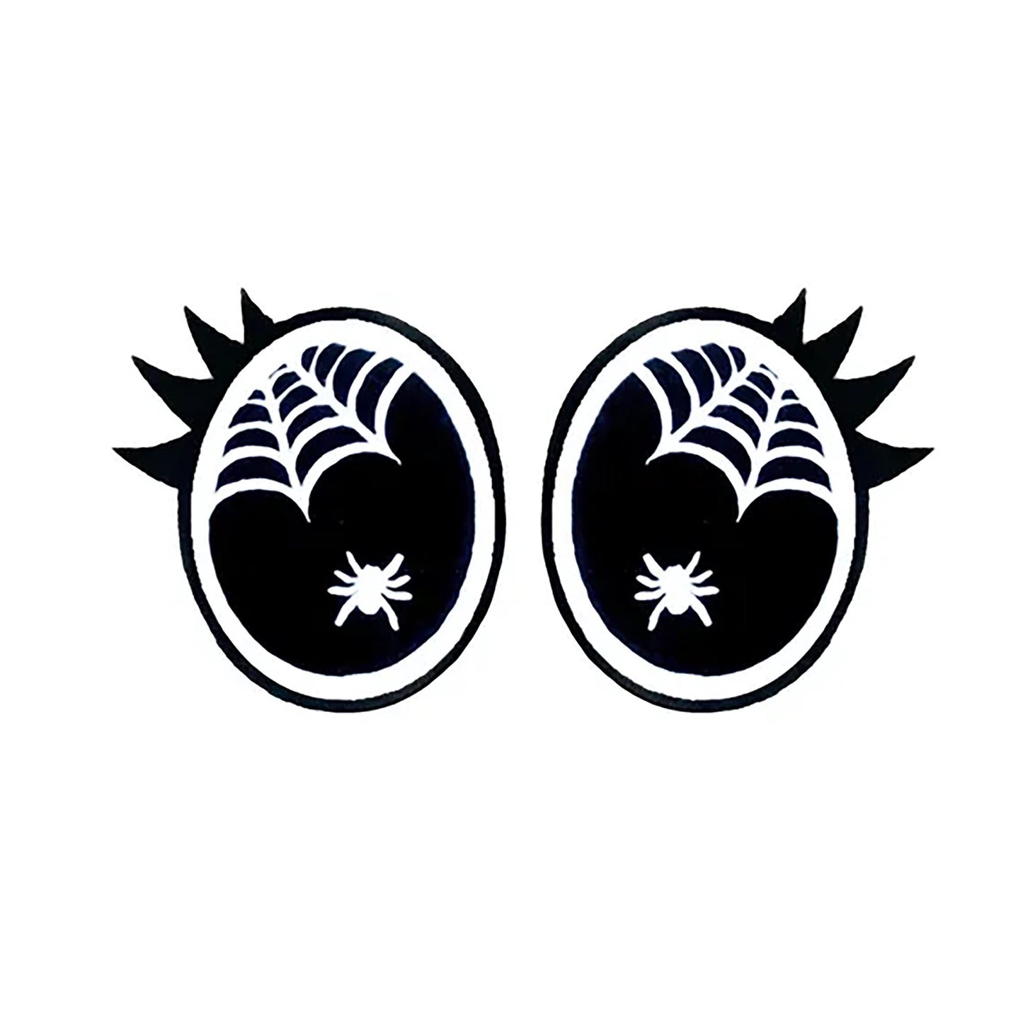 6 Pack of Halloween Felt Eyes for Amigurumi, Spider Web, Multiple Sizes Available