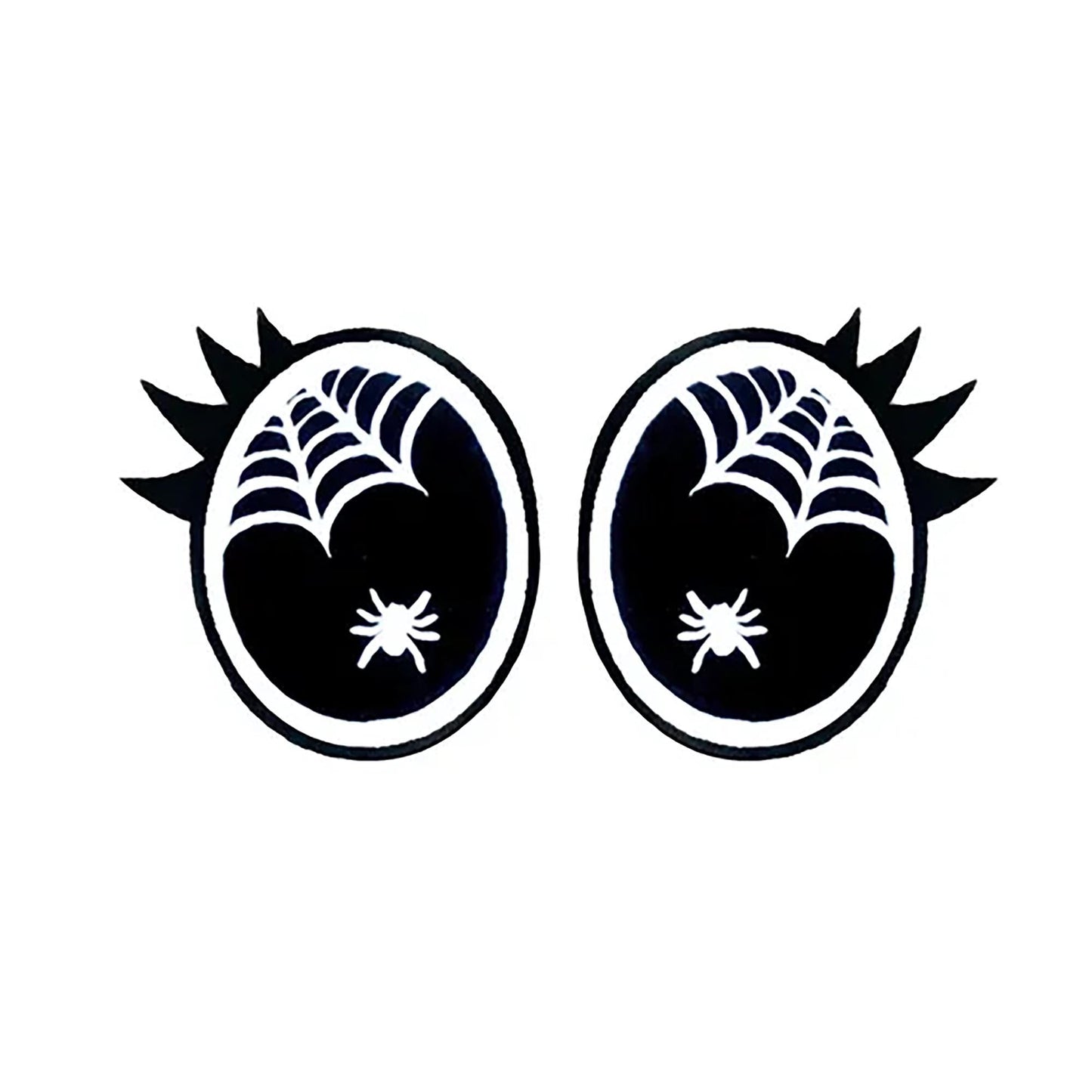 6 Pack of Halloween Felt Eyes for Amigurumi, Spider Web, Multiple Sizes Available