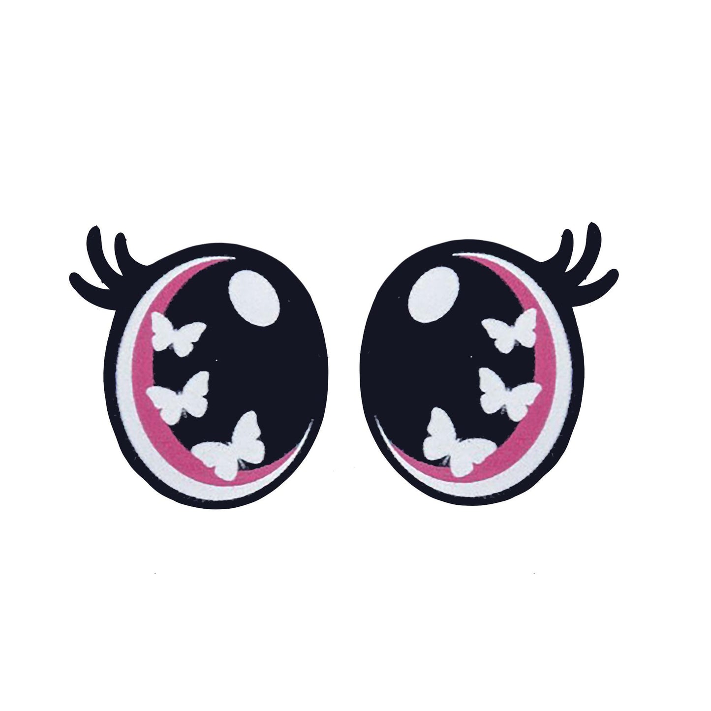6 Pack of Oval Butterfly Felt Eyes for Amigurumi Multiple Sizes Available