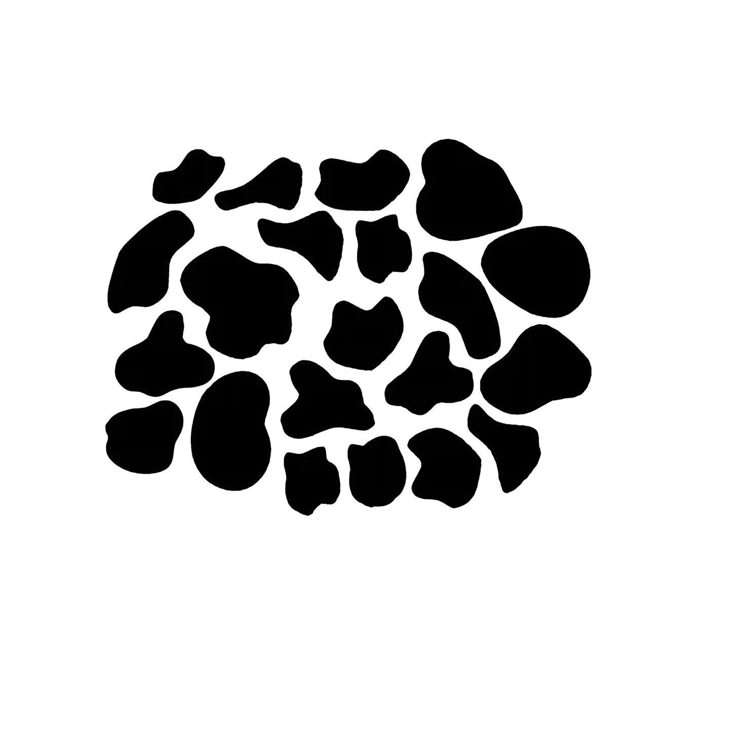 20 Felt Cow Spots for Amigurumi, Dog Spots, Crochet Plushies, Multiple Sizes Available