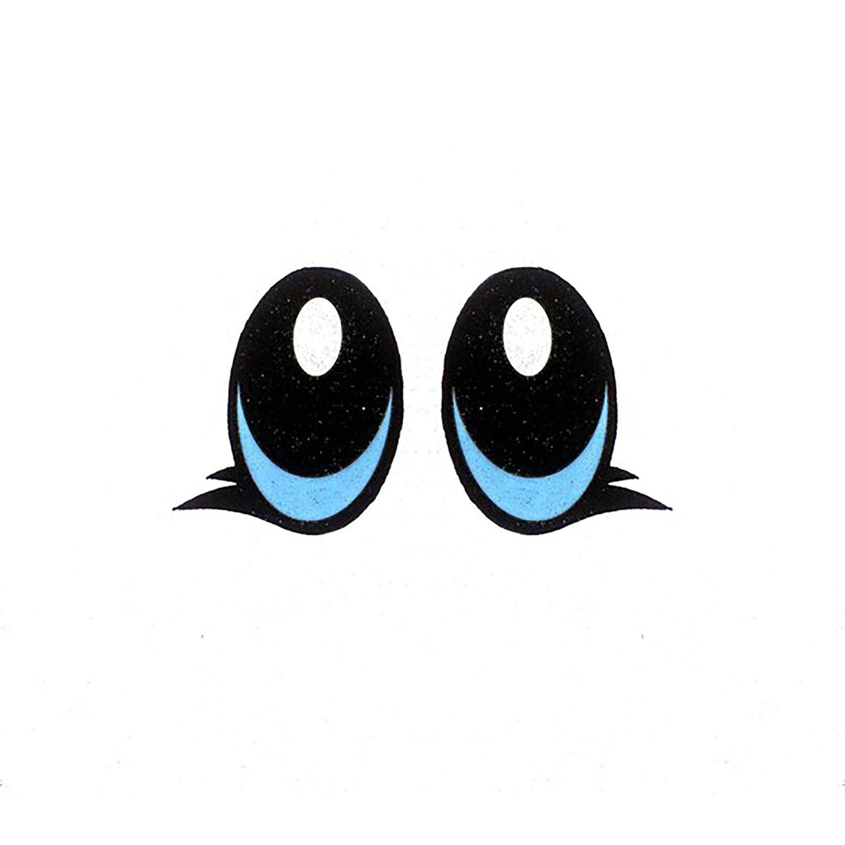 6 Pack, 3 Pack or Bulk Glitter Felt Eyes with Lashes for Amigurumi, Crochet, Oval, Blue, Pink, Knit, Plushie, Glitter, Kawaii
