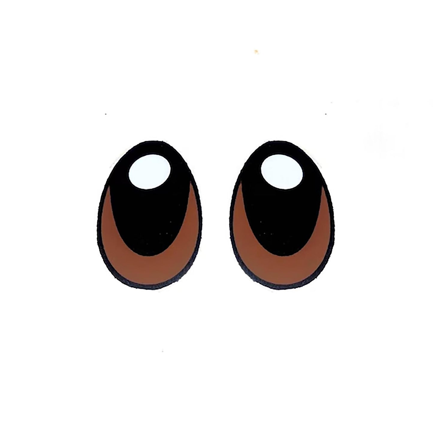 3 Pack of Brown Oval Felt Eyes for Amigurumi, Crochet Plushie, Multiple Sizes Available