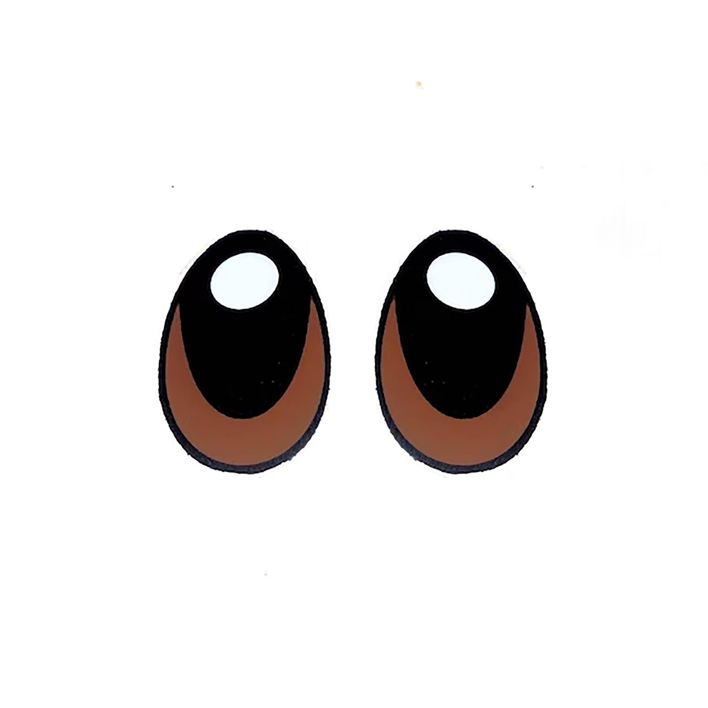 3 Pack of Brown Oval Felt Eyes for Amigurumi, Crochet Plushie, Multiple Sizes Available