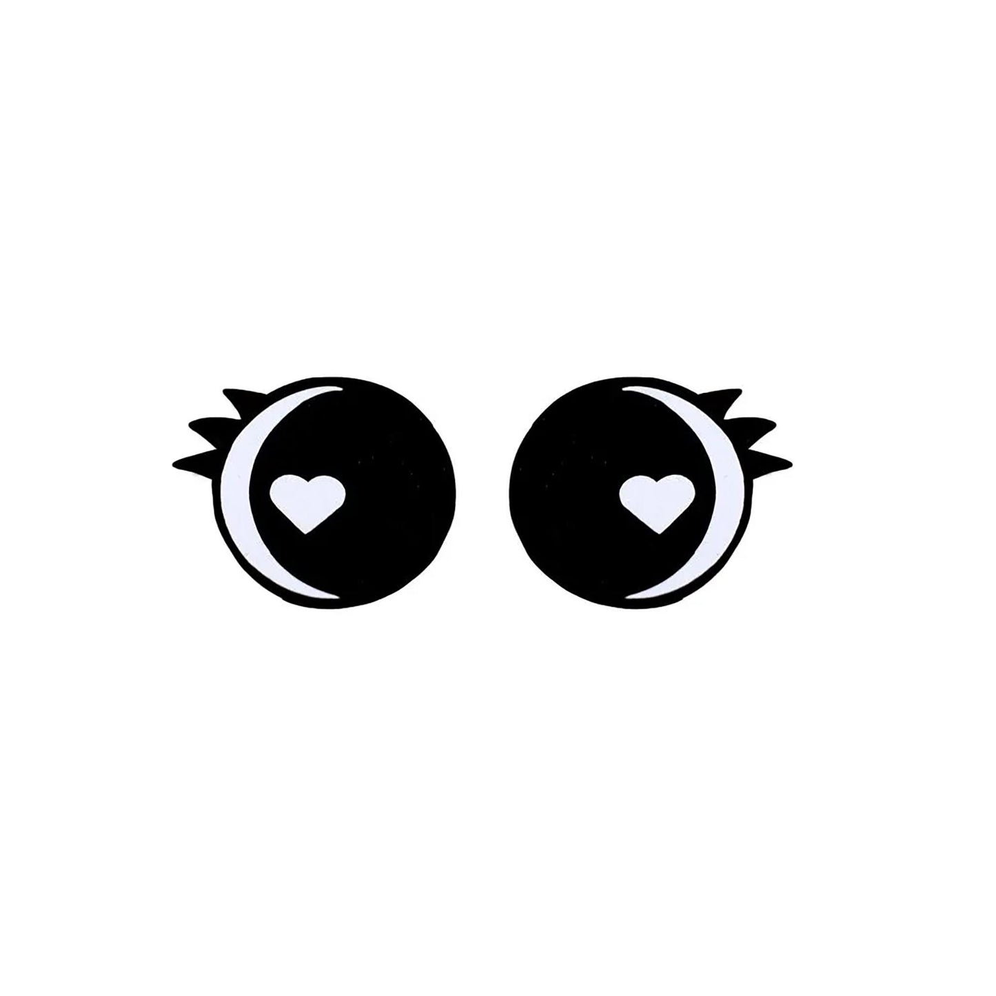 6 Pack of Kawaii Felt Eyes for Amigurumi, with Lashes, Multiple Sizes Available