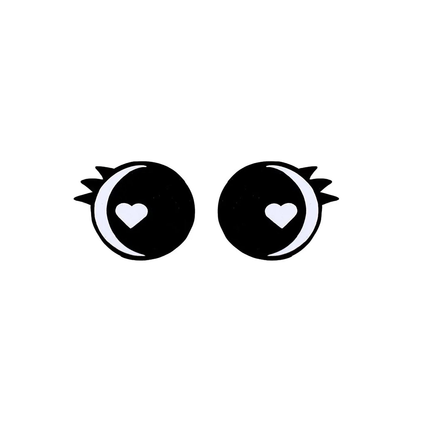 6 Pack of Kawaii Felt Eyes for Amigurumi, with Lashes, Multiple Sizes Available