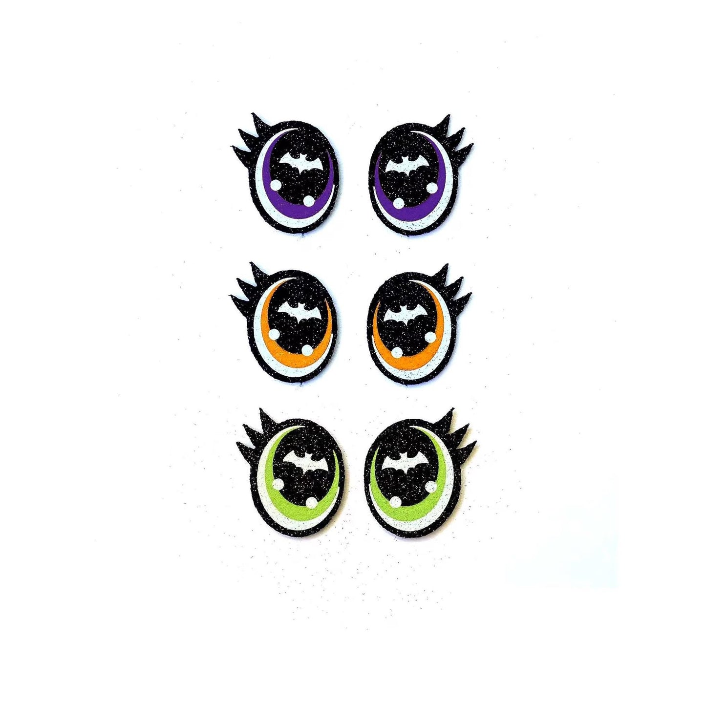 3 Pack of Halloween Felt Eyes for Amigurumi, Crafts, Stuffed Animals, Kawaii, Glitter, Multiple Sizes 16mm-57mm Multiple Sizes Available