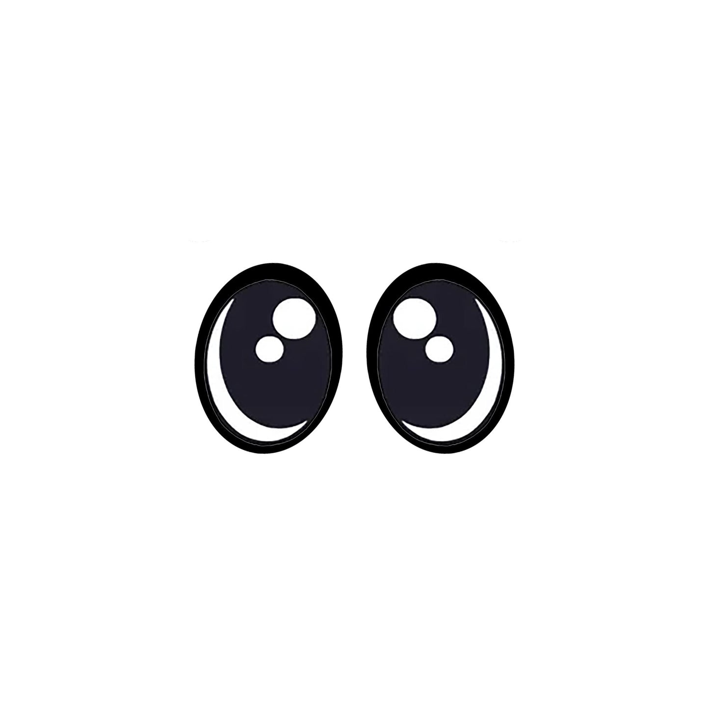3 Pack of Oval Kawaii Felt Eyes for Amigurumi, Multiple Sizes Available