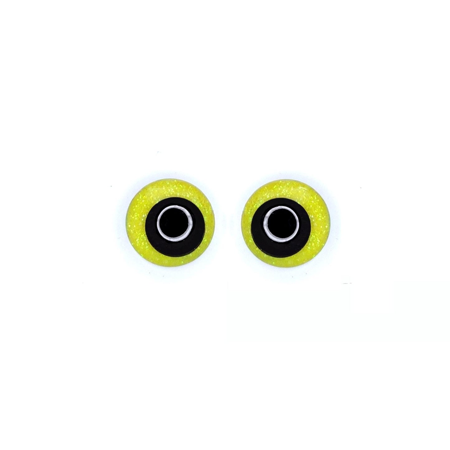 Glitter Sinker Safety Eyes for Amigurumi, Offset Pupil, 10mm-35mm