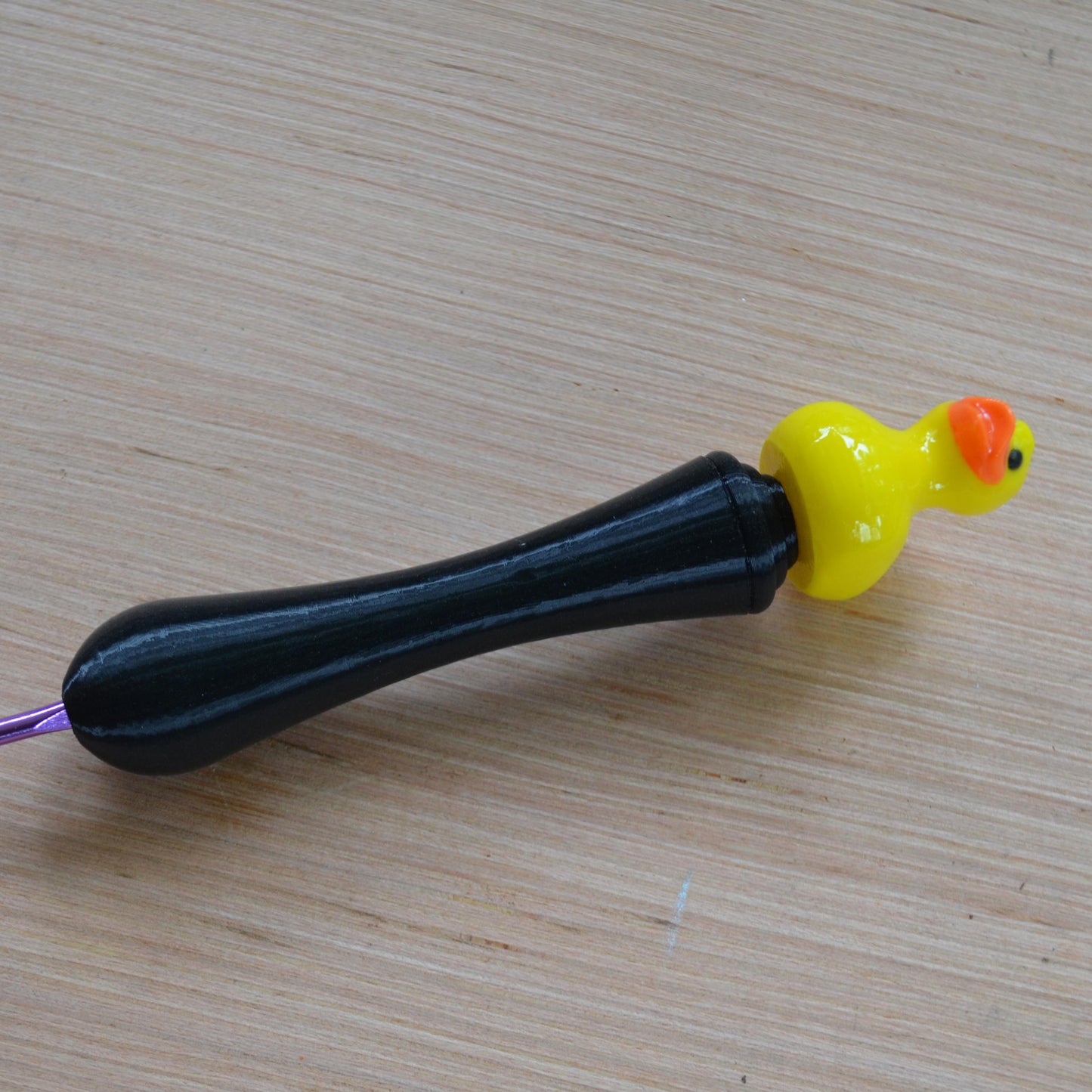 Ergonomic Crochet Hook Handle, Tapered or Inline, Cute Duck, Pain-Relief Crochet Tool for Amigurumi and Plushie Making