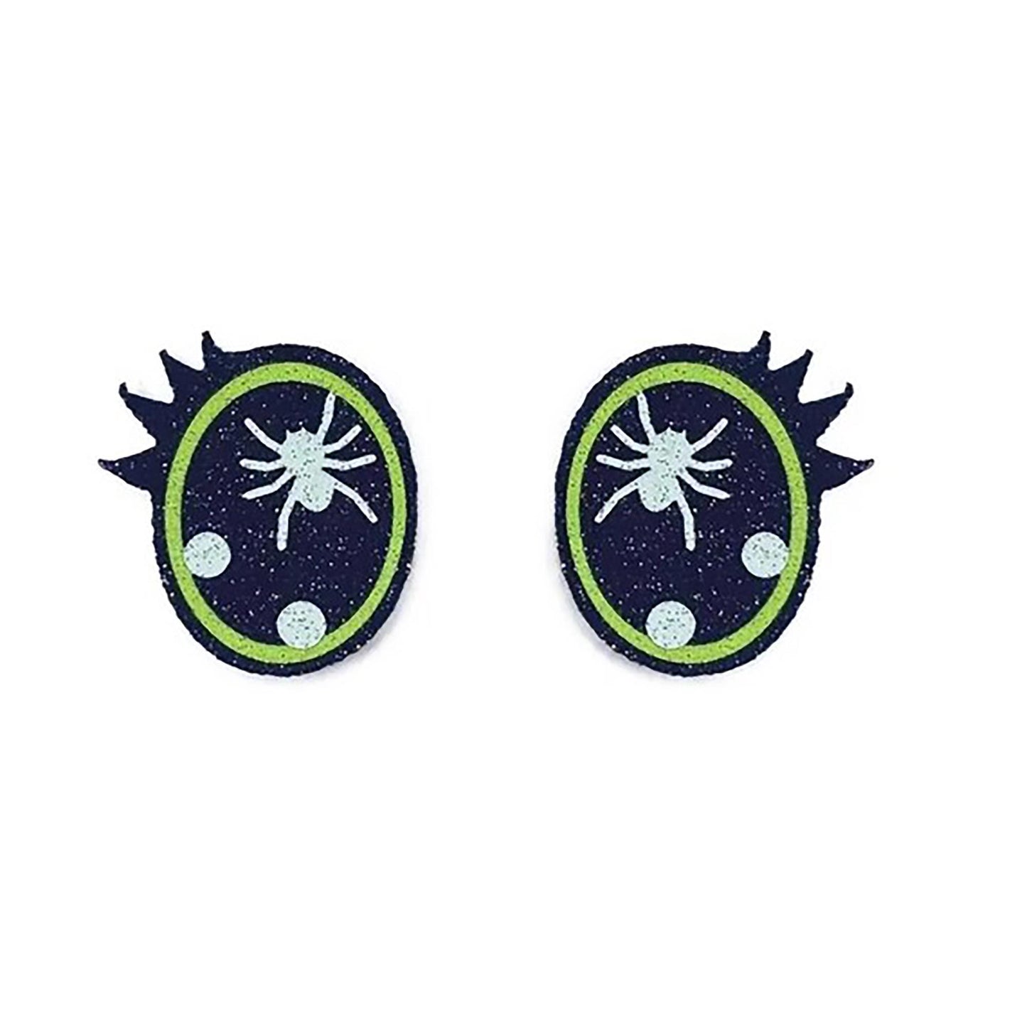 6 Pack of Glitter Halloween Felt Eyes, With Lashes, Multiple Sizes Available