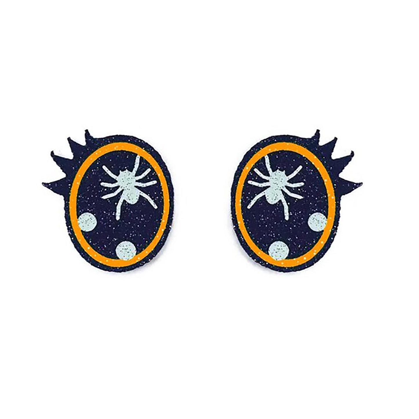 6 Pack of Glitter Halloween Felt Eyes, With Lashes, Multiple Sizes Available