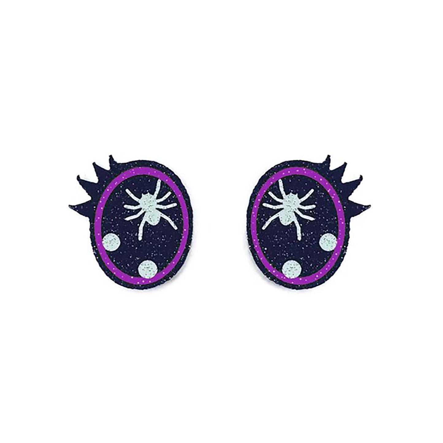 6 Pack of Glitter Halloween Felt Eyes, With Lashes, Multiple Sizes Available