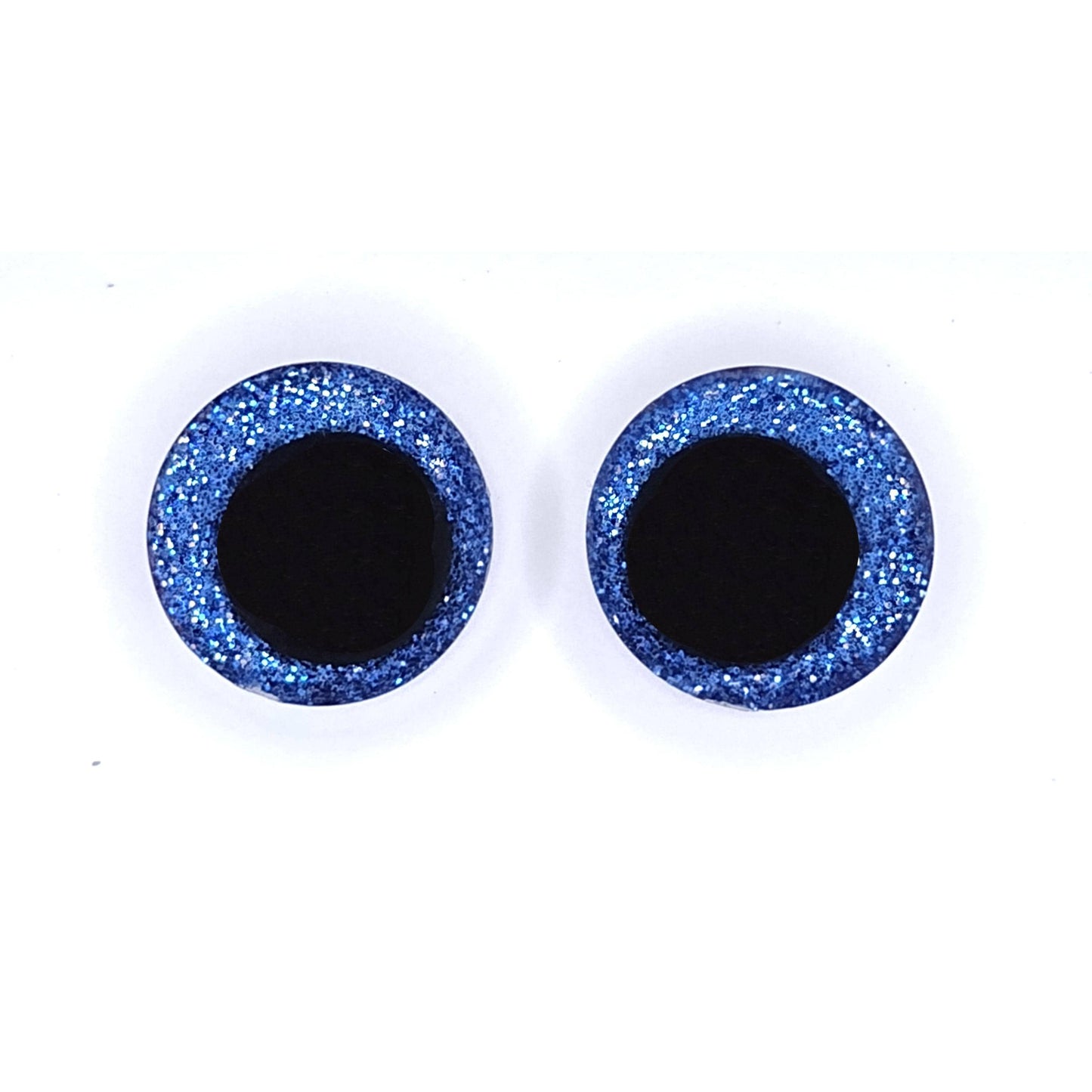 Glitter Safety Eyes for Amigurumi, Sinker Style Eyes, Offset Pupil, 16mm, 18mm, 20mm, 25mm, 35mm