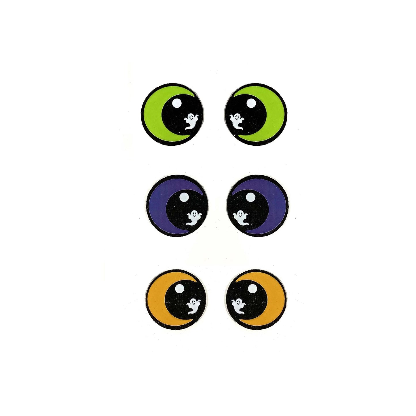 3 Pack of Halloween Felt Eyes for Amigurumi, with or Without Lashes, Multiple Sizes Available