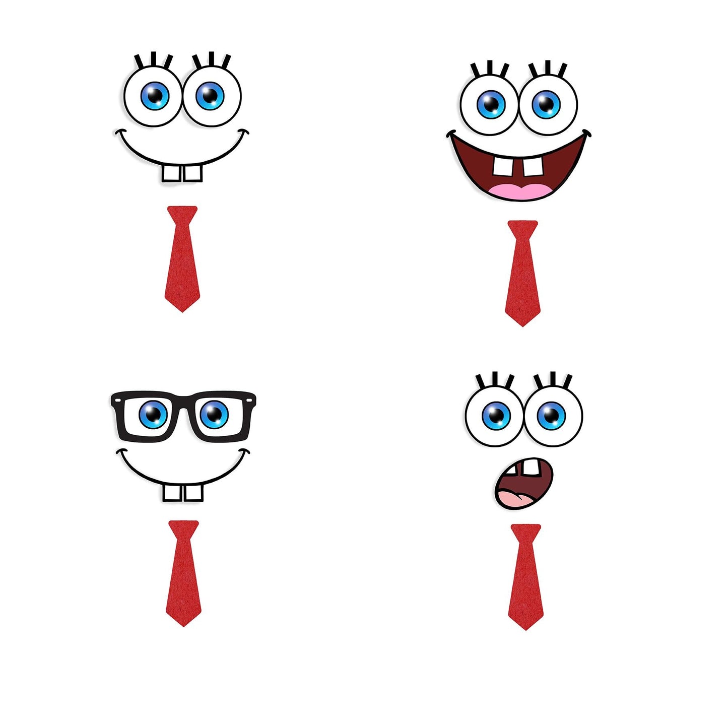 4 Pack of Felt Faces