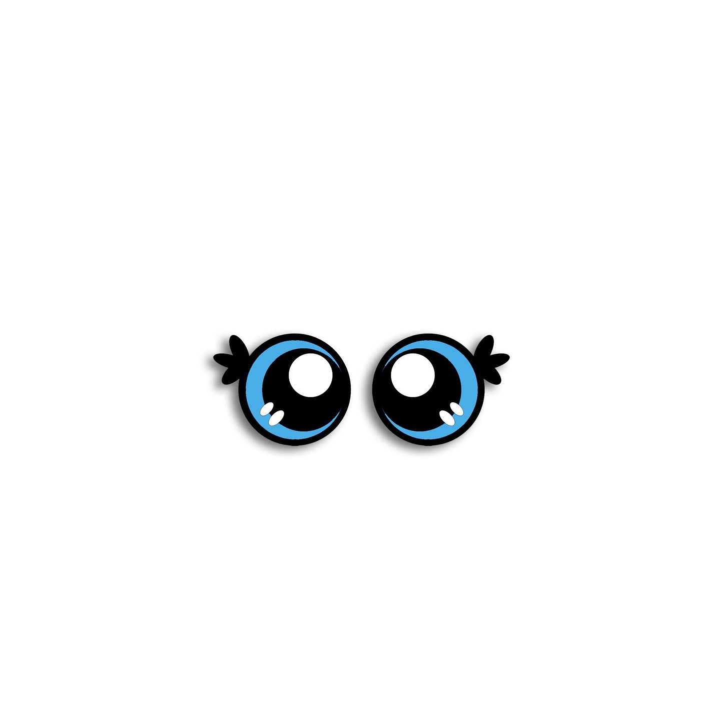 6 Pairs of Felt Amigurumi Eyes with Lashes, Rainbow Kawaii Crochet, Multiple Sizes