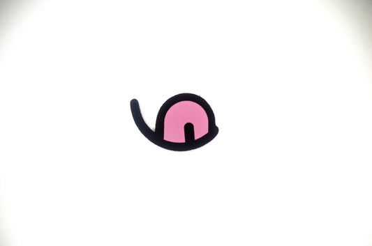 a picture of a pink snail on a white background