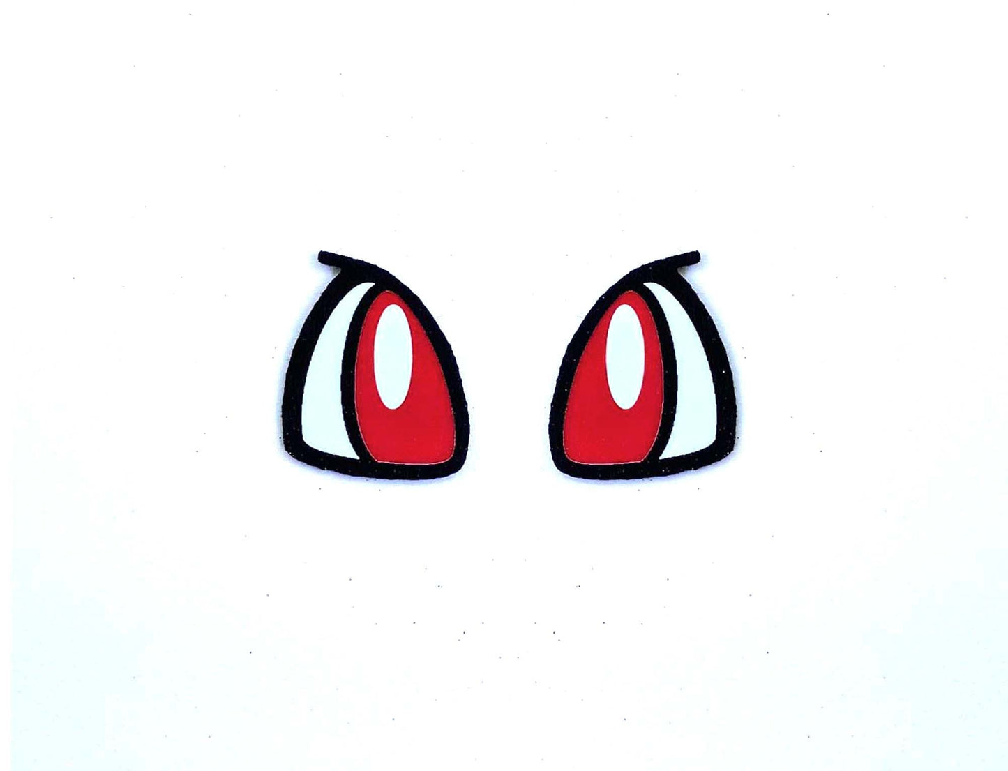 6 Pack of Red Monster Felt Eyes