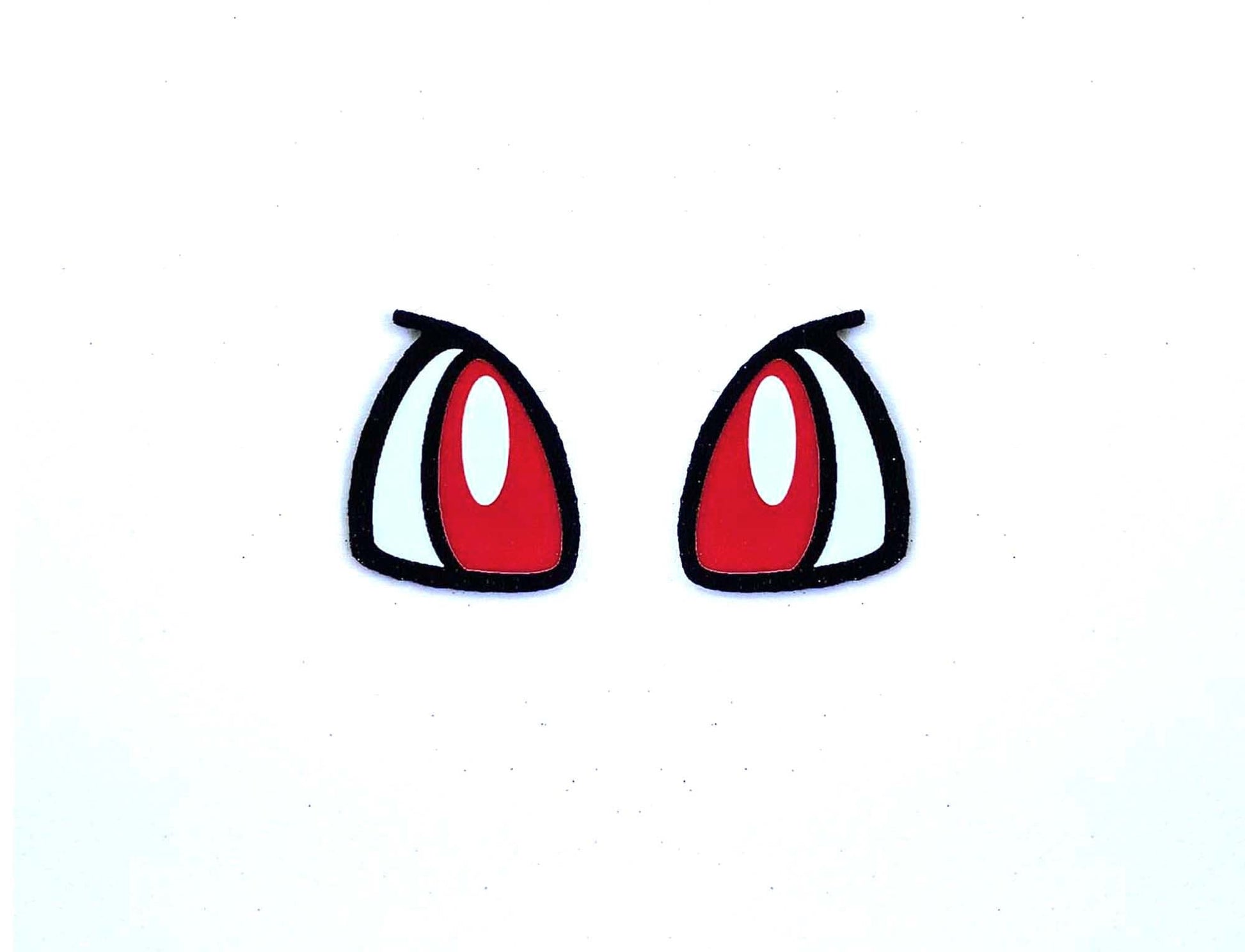 6 Pack of Red Monster Felt Eyes