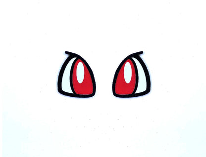 6 Pack of Red Monster Felt Eyes