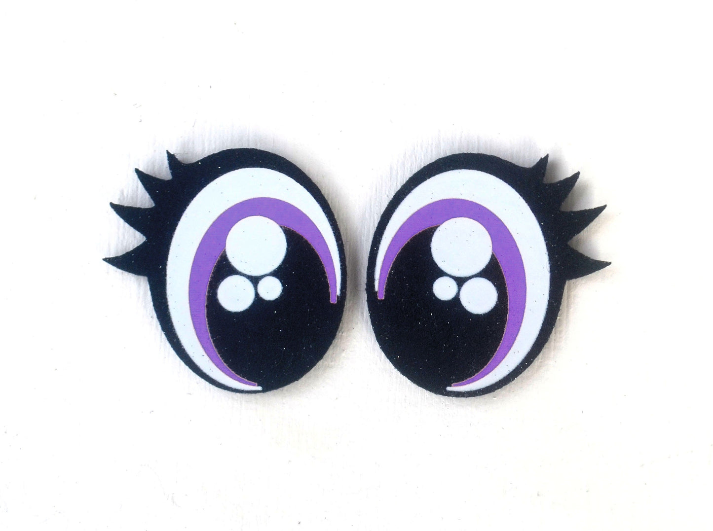 6 Pack of Glitter Felt Eyes for Amigurumi For Amigurumi Multiple Sizes Available