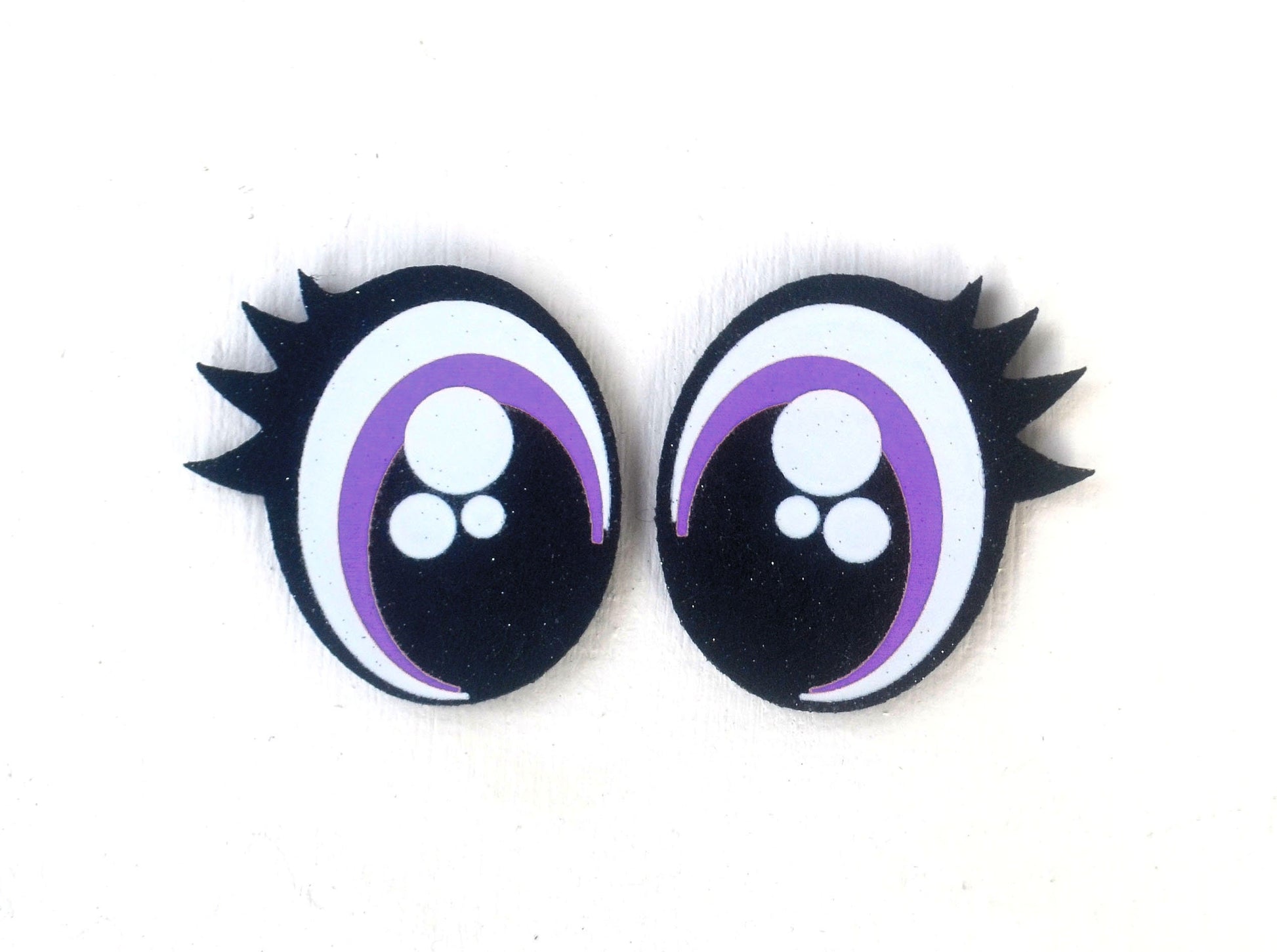 6 Pack of Glitter Felt Eyes for Amigurumi For Amigurumi Multiple Sizes Available