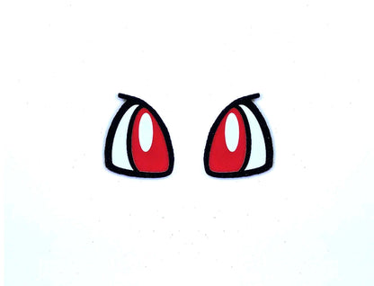 6 Pack of Red Monster Felt Eyes