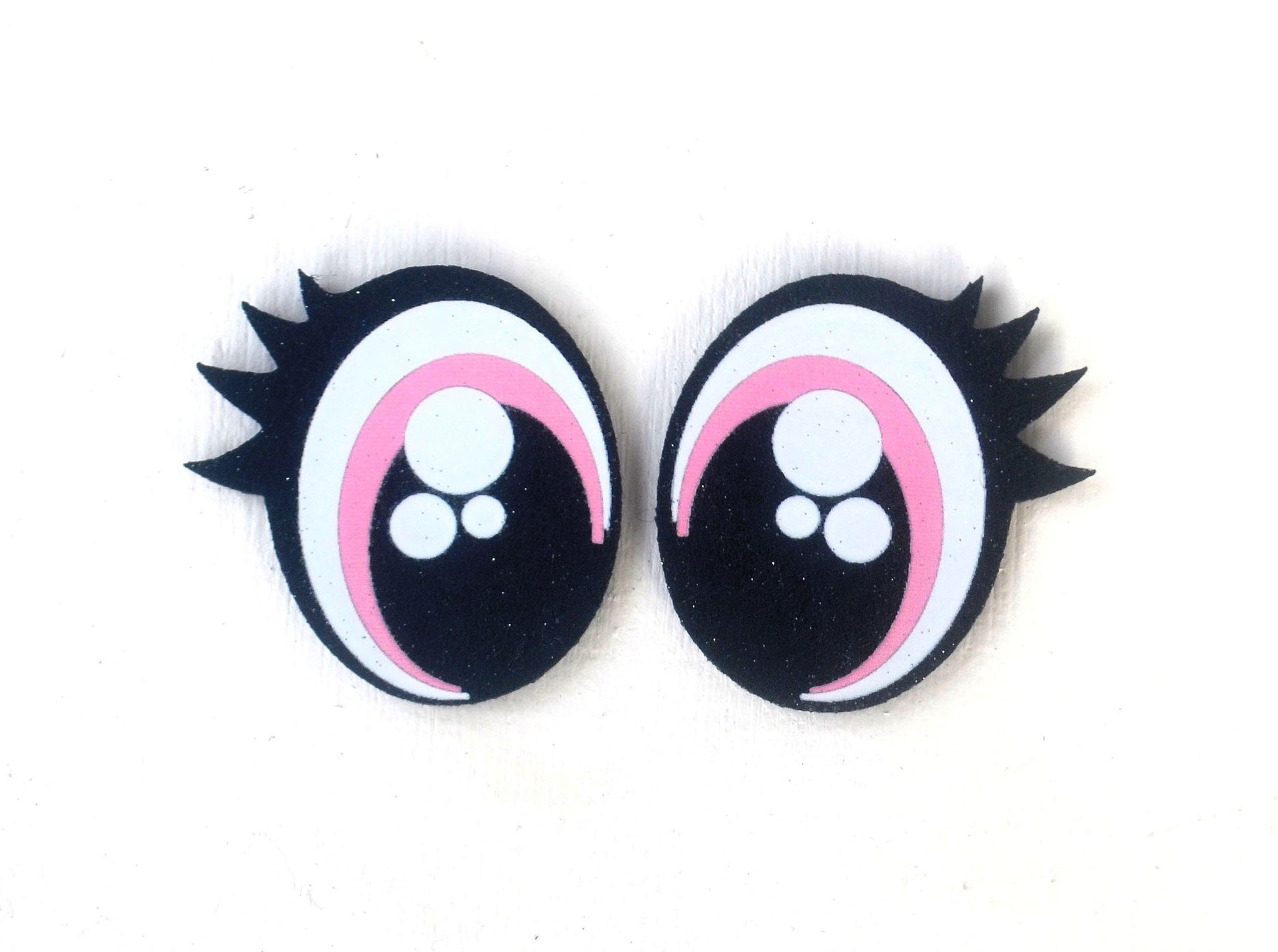 6 Pack of Glitter Felt Eyes for Amigurumi For Amigurumi Multiple Sizes Available